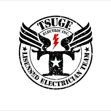 柘植電気Tシャツロゴマーク